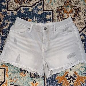 Aerie Light Gray Distressed Women’s Denim Shorts